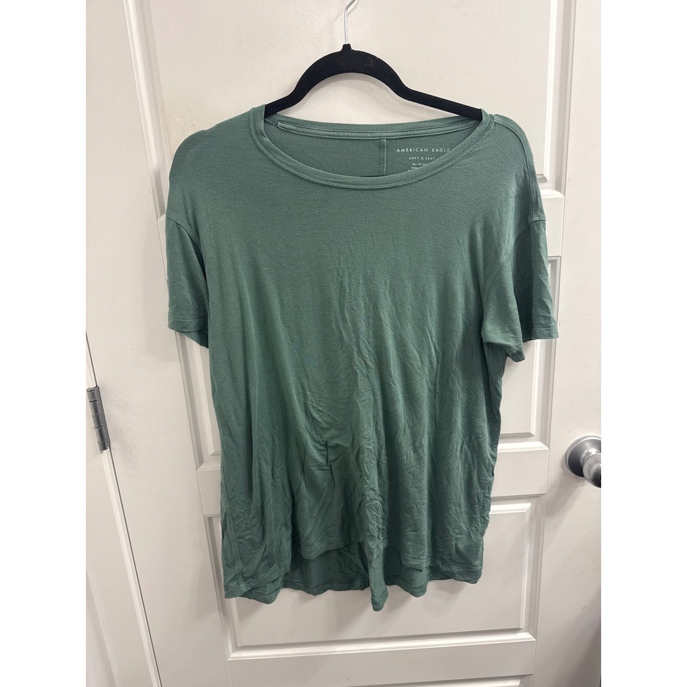 American Eagle Soft & Sexy Green Short Sleeve Crew Neck Tee XS